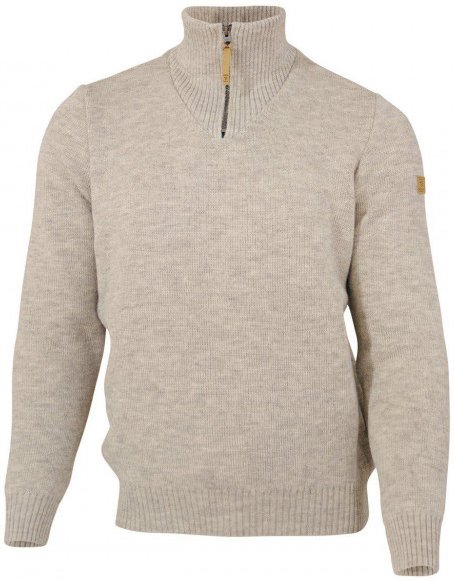 Ivanhoe of Sweden - NLS Elm Half Zip - Wollpullover Gr XL grau/beige
