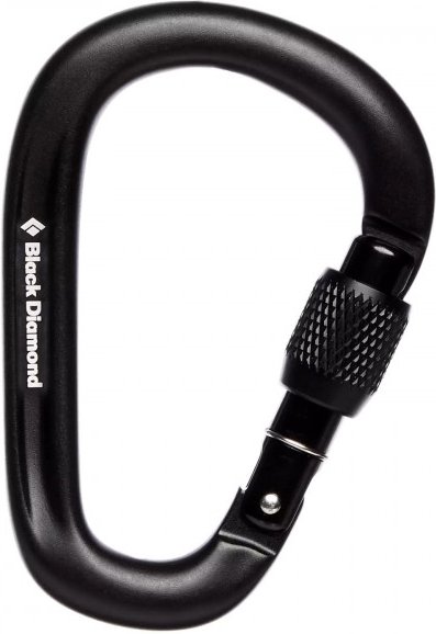 Thumbnail - Black Diamond - Pearlock Screwgate Carabiner - HMS-Karabiner schwarz