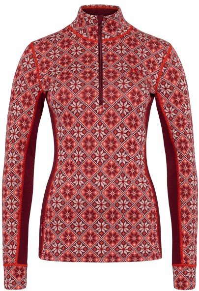Kari Traa - Women's Rose Half-Zip - Merinounterwäsche Gr M rot