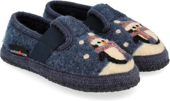 Thumbnail - Haflinger - Kid's Pinguin - Hüttenschuhe Gr 27 blau