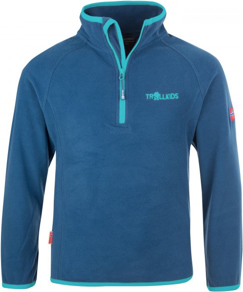 Trollkids - Kid's Nordland Half Zip - Fleecepullover Gr 140 blau