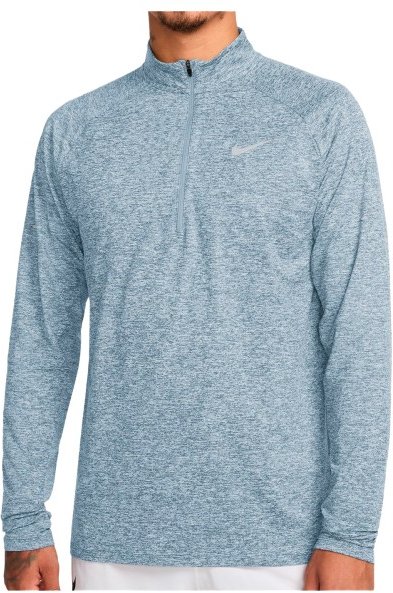 Thumbnail - Nike - Stride Dri-Fit 1/2-Zip Midlayer Running Top - Laufshirt Gr M grau