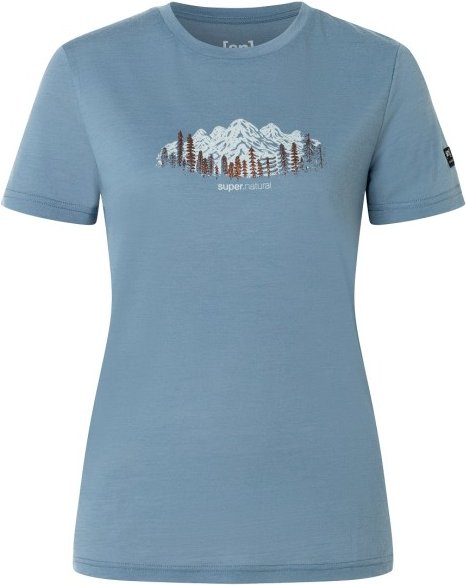 super.natural - Women's Canadian Woods Tee - Merinoshirt Gr XL türkis/blau