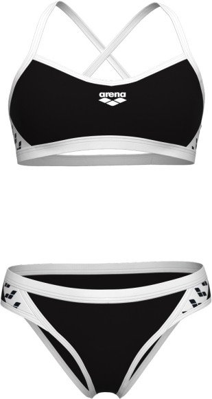 Arena - Women's Icons Bikini Cross Back Solid - Bikini Gr 38 schwarz