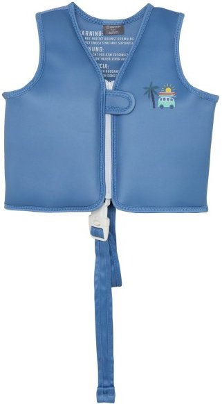 Color Kids - Kid's Swim Vest with Print - Schwimmhilfe Gr 2-3 years blau