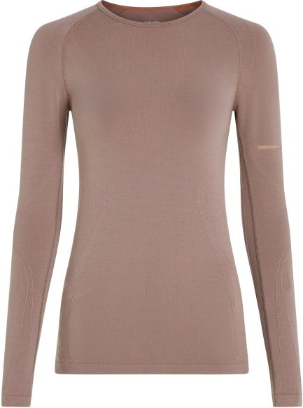 Icebreaker - Women's Merino 260 Zoneknit Seamless L/S Crewe - Merinounterwäsche Gr M braun