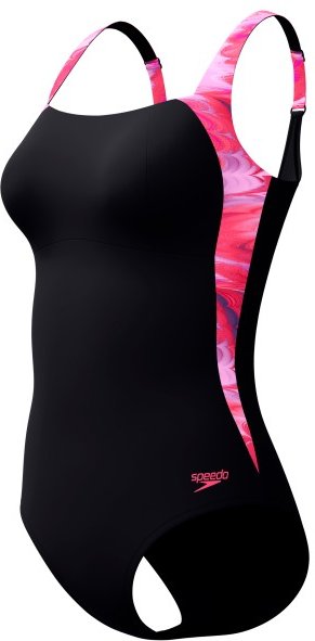 Speedo - Women's Shaping LunaLustre Printed 1 Piece - Badeanzug Gr 44 schwarz