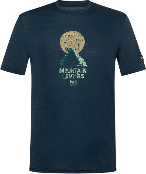 super.natural - No Map Tee - Merinoshirt Gr XXL blau