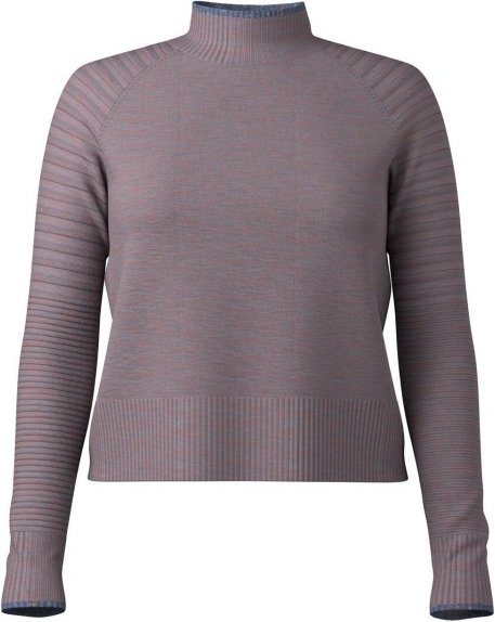 Thumbnail - Smartwool - Women's Edgewood Mock Neck Sweater - Merinopullover Gr M grau