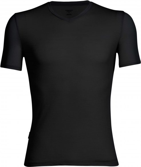 Icebreaker - Anatomica S/S V - Merinounterwäsche Gr L schwarz