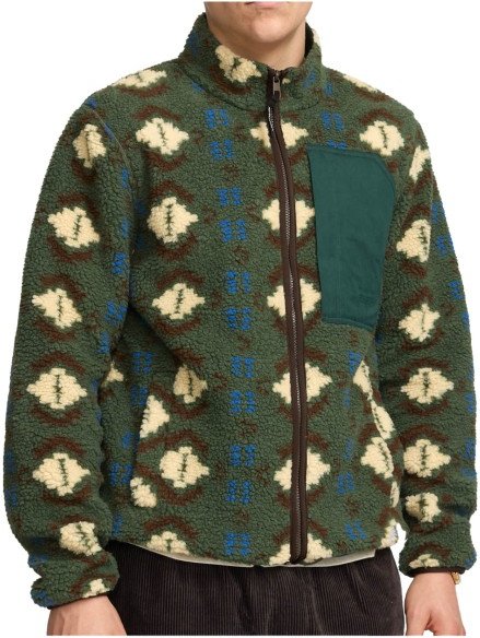 Thumbnail - Revolution - Printed Pocket Teddy - Fleecejacke Gr L oliv