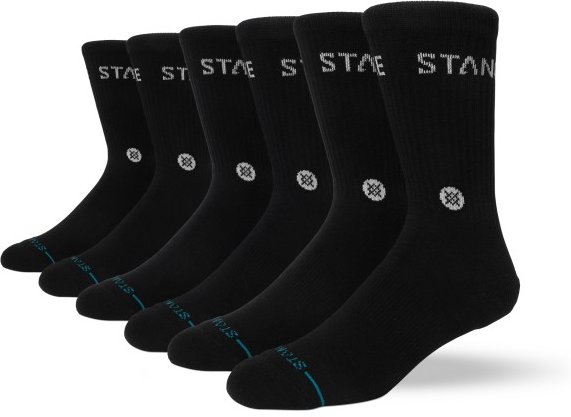 Stance - Origin 6 Pack Crew - Multifunktionssocken Gr M schwarz