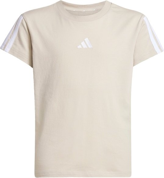 adidas - Girl's 3-Stripes Tee - T-Shirt Gr 164 beige