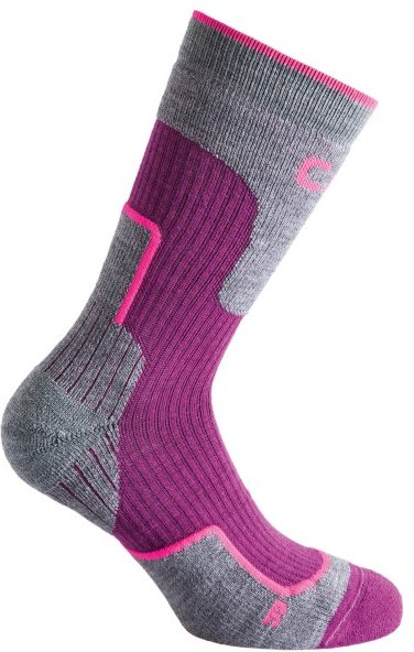Thumbnail - CMP - Trekking Sock Wool Mid - Wandersocken Gr 36-38 lila