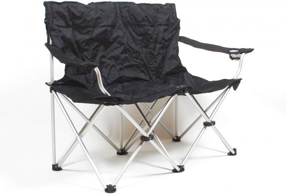 Basic Nature - Travelchair Love Seat Faltsofa - Campingstuhl grau/weiß