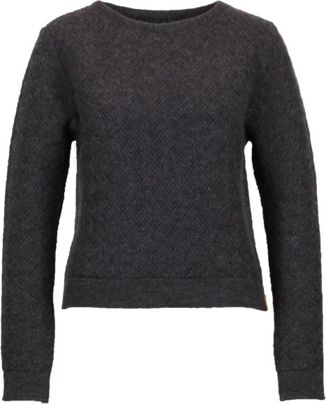 Thumbnail - Albmerino - Women's Flecht Pullover - Wollpullover Gr M schwarz/grau