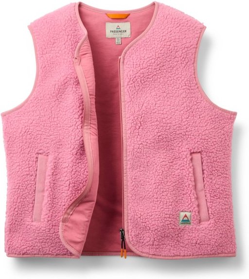 Passenger - Women's Tawny Collarless Deep-Pile Sherpa Gilet - Fleeceweste Gr L rosa