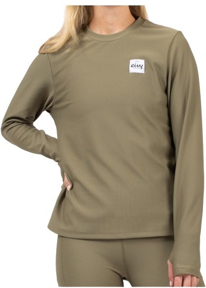 Eivy - Women's Versa Loose Fit Rib Top - Longsleeve Gr S beige