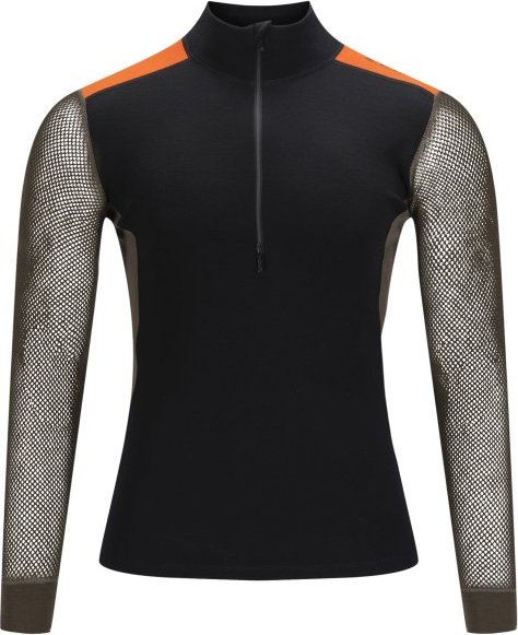 Thumbnail - Aclima - WoolNet Hybrid Mockneck - Merinounterwäsche Gr XS schwarz