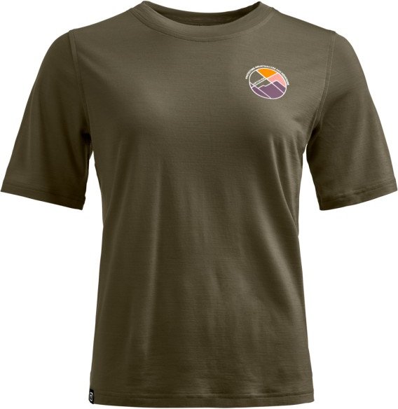 Thumbnail - Ortovox - Women's 140 Cool Round Landscape T-Shirt - Merinoshirt Gr XL dark wild herbs