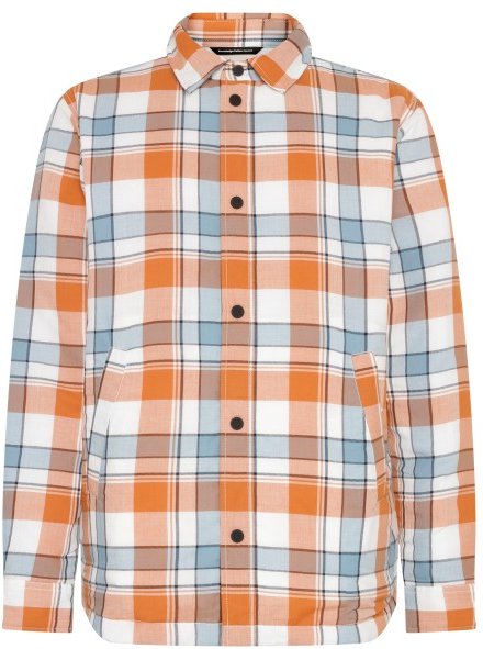 Thumbnail - KnowledgeCotton Apparel - Checked Loose Fit Padded Overshirt - Hemd Gr L grau