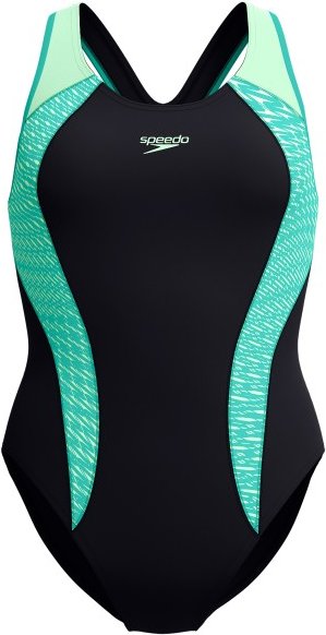 Speedo - Women's Placement Laneback - Badeanzug Gr 36 schwarz