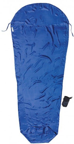 Cocoon - MummyLiner Silk - Reiseschlafsack Gr 210 x 90/56 cm blau