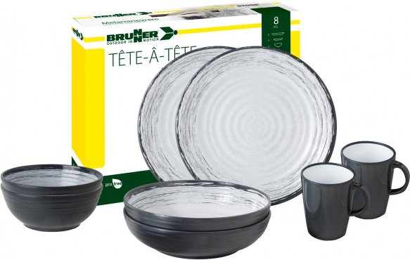 Brunner - Set Tête-À-Tête - Geschirr-Set Gr One Size grau