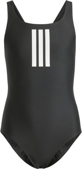 Thumbnail - adidas - Kid's 3 Stripes Mid Suit - Badeanzug Gr 116 schwarz/grau