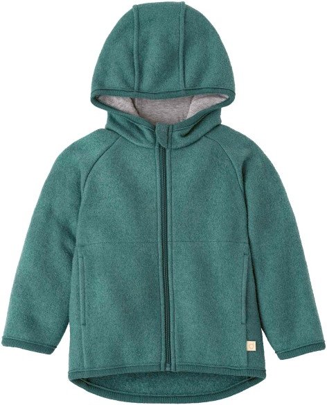 disana - Kid's Walk-Jacke Zipp - Wolljacke Gr 74/80 türkis