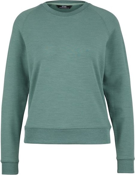 Stoic - Women's MerinoTerry285 AlavaaraSt. Crew Pullover - Merinopullover Gr XXL türkis