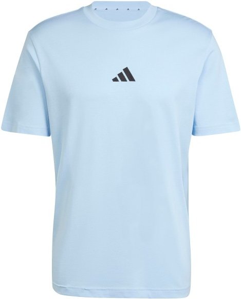 adidas - Essentials Small Logo Single Jersey Tee - T-Shirt Gr S blau