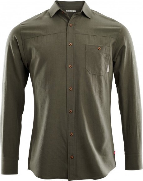 Thumbnail - Aclima - Woven Wool Shirt - Hemd Gr M oliv