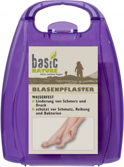 Basic Nature - Blasenpflaster - Erste Hilfe Set Gr 5 x groß, 5 x schmal lila