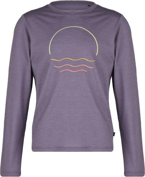 Stoic - Kid's Merino155 LaholmSt. Print L/S - Merinoshirt Gr 164 grau