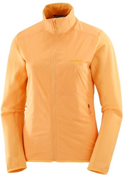 Salomon - Women's Essential Lightwarm Hybrid - Fleecejacke Gr XS orange
