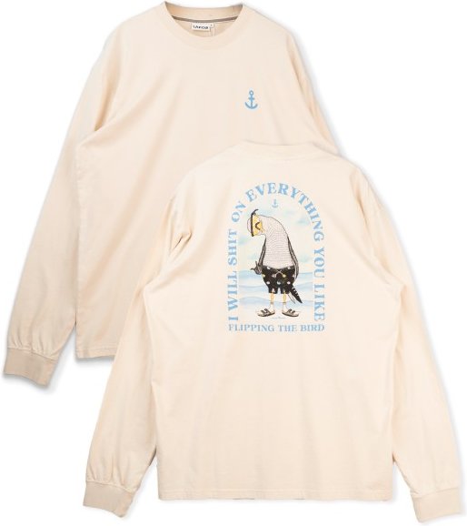 LAKOR - L/S Back Flipping T-Shirt - Longsleeve Gr XL weiß