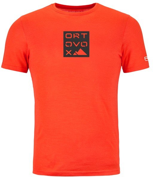 Ortovox - 185 Merino Square TS - Merinoshirt Gr M orange