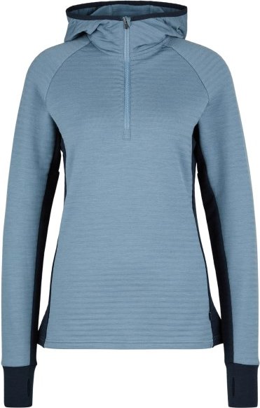 Stoic - Women's MerinoFleece260 FlenSt. Half Zip with Hood - Merinohoodie Gr XS türkis
