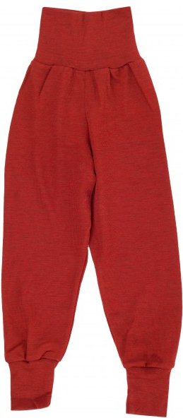 Engel - Baby-Hose Feinripp mit Nabelbund - Merinounterwäsche Gr 62/68 rot