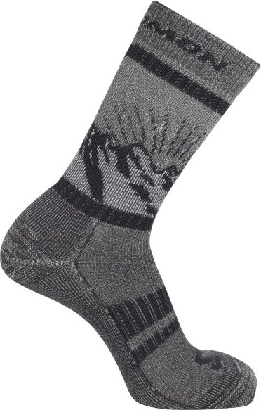 Thumbnail - Salomon - Retro Wool Crew - Wandersocken Gr 45-47 grau