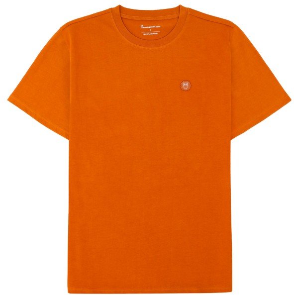 KnowledgeCotton Apparel - Badge T-Shirt - T-Shirt Gr M orange