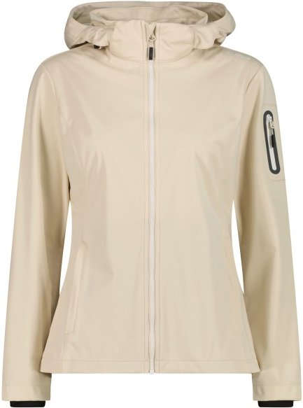 CMP - Women's Light Softshell Jacket Zip Hood - Softshelljacke Gr 46 beige