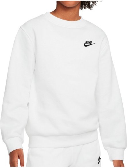 Nike - Kid's NSW Club Fleece Crew L/S - Longsleeve Gr XS weiß