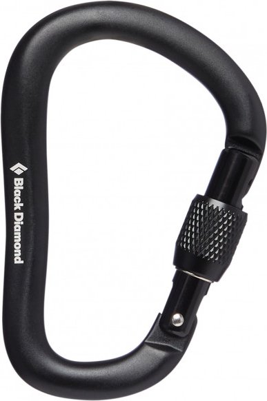 Thumbnail - Black Diamond - Rocklock Screwgate Carabiner - HMS-Karabiner schwarz/grau