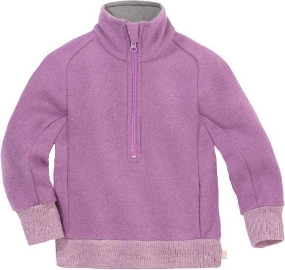 disana - Kid's Troyer Half-Zip - Merinopullover Gr 86/92 rosa