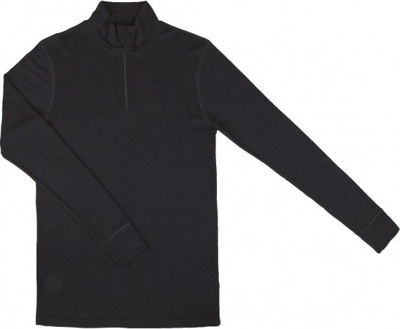 Joha - Blouse with Zip - Merinounterwäsche Gr XXL schwarz