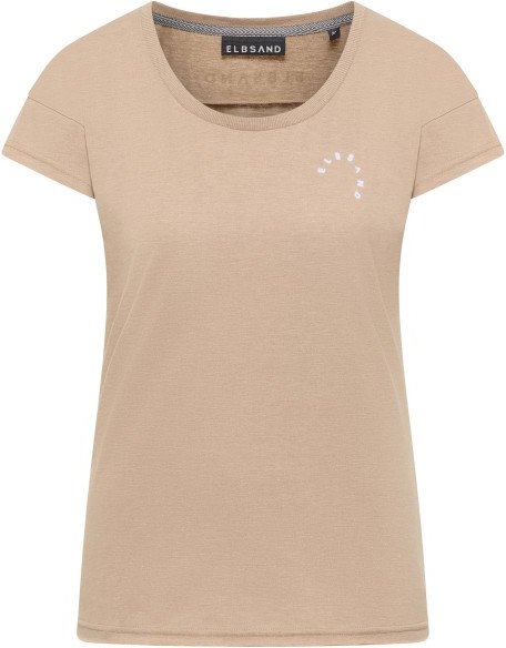ELBSAND - Women's Rea - T-Shirt Gr L camel melange