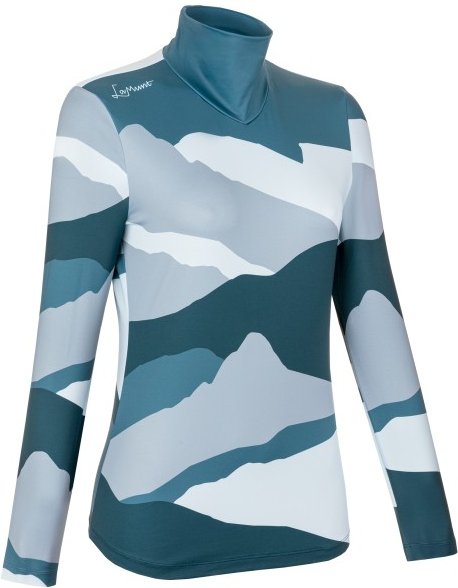 Thumbnail - LaMunt - Women's Ivana Tech Arty L/S Tee - Funktionsshirt Gr 32 grau/blau