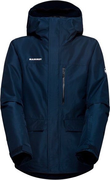 Mammut - Fall Line Hardshell Thermo Hooded Jacket - Skijacke Gr L blau